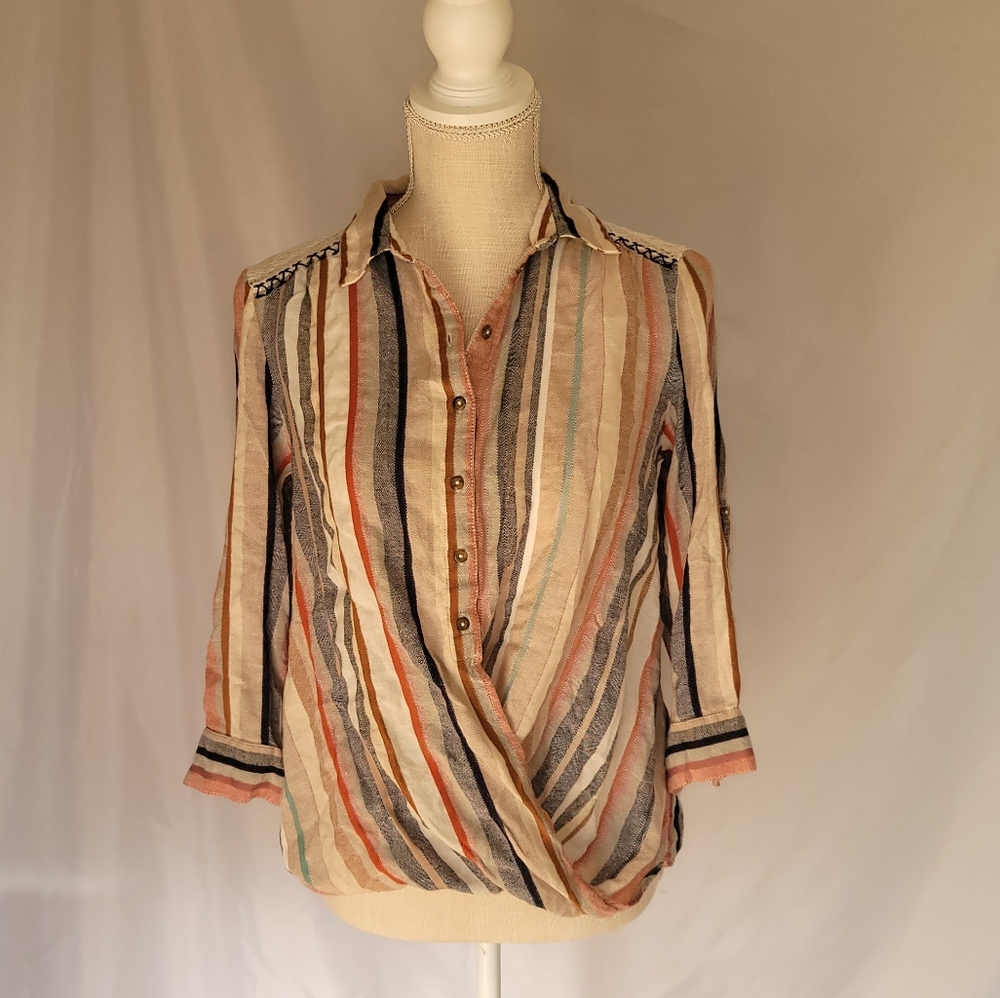 Vintage America Blues Womans Top Size Small